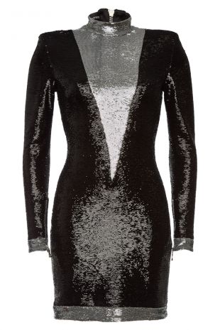 slim fit dress slacks Balmain Strapless Embellished Sequin Sun Face Mini Velvet Dress Size Medium  Retail Price 5200 main image 0