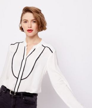 Etam Chemise brodée col rond