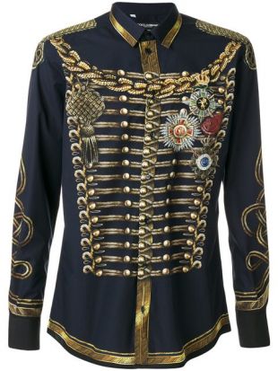 Military Jacket Print Shirt