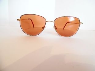 J.G. Hook Marian Red Eyeglasses Designer Used with Gold Accents Frame