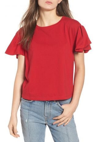 Ruffle Sleeve Tee