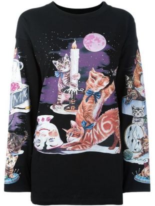 Mm6 Maison Margiela - Mm6 Maison Margiela Cat Print Sweatshirt