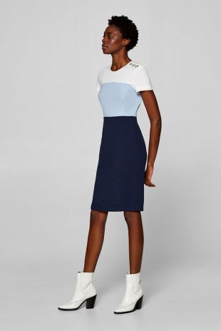 Esprit - Robe stretch au look colour blocking