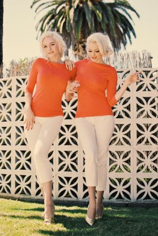 Marilyn Monroe's Orange top style