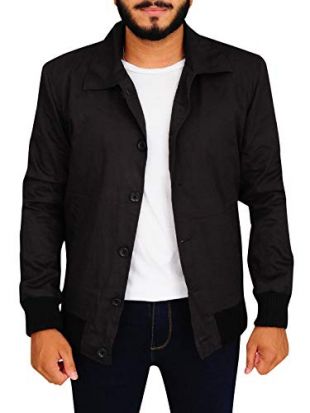 TrendHoop Mens Custom Made Criminal Grey Lightweight Bomber Varsity Jacket (Criminal Grey, Medium)