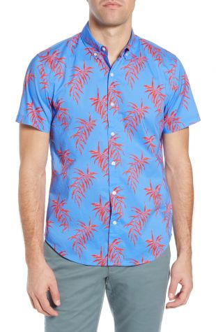 Chemise slim coton imprimé - BLEU - Kiabi - 18.00