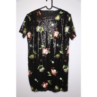 Zara Size S Sequin Embroider Floral Dress