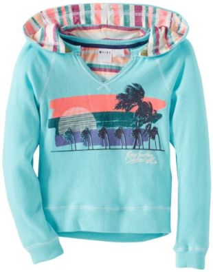 Roxy Big Girls' Crush Crush Sweatshirt, Sky Blue, X-Large