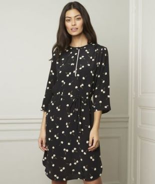 Robe noire imprimé cerises
