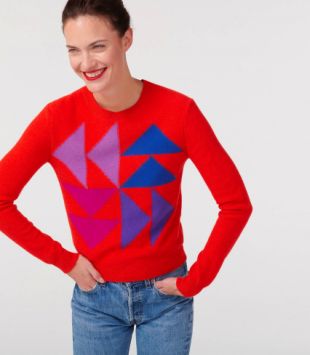 ras de cou intarsia graphique