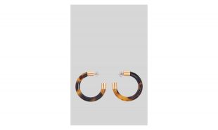 Chunky Tort Resin Hoop Earring