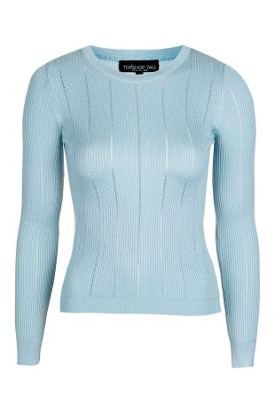 Tall Pointelle Stitch Crop Top