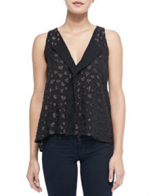 Bruden Shimmery Heart Draped Top