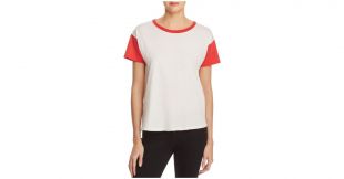 White Cotton Ringer Tee