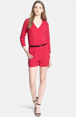 Belted Blouson Romper