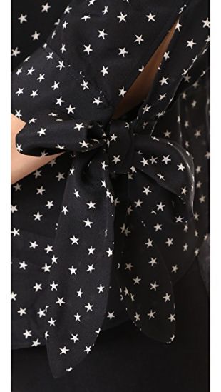 Silk Star Scatter Tie Sleeve Top