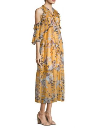 Shoshanna Elena Floral Silk Dress