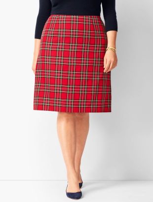 Tartan Plaid A Line Skirt