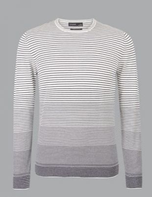 Autograph Supima® Cotton Striped Gradient Jumper