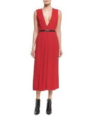 Jason Wu V -Neck Wrap Dress W/Belt