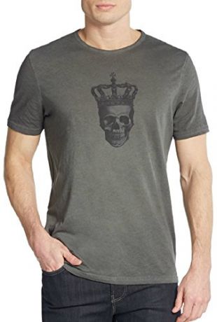 John Varvatos Star USA Men's Skull with Crown Graphic T-Shirt