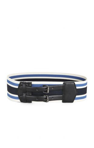 Bcbgmaxazria Elastic Stripes Waist Belt worn by Liv Rooney Dove