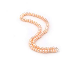Cadeau pour la mère et la dame, ELAINZ HEART 45cm fin lustre rose 7-8mm perle collier de culture d'eau douce