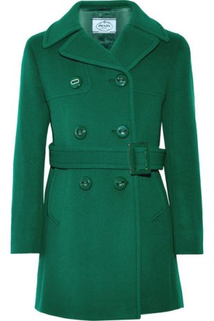 Double Breasted Wool Felt Peacoat