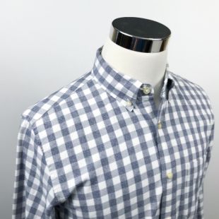 J Crew Mens Medium Slim Fit Blue White Checker