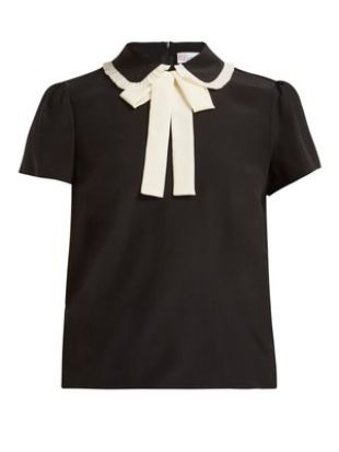 REDValentino Pussy bow silk crepe blouse