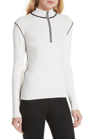 Mandou Cotton Wool Blend Half Zip Sweater