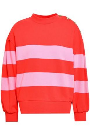 Claudie Pierlot - Sweatshirt rayé rouge et rose