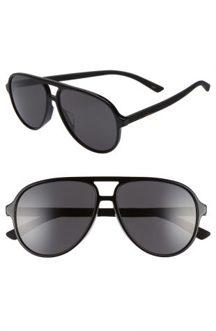 Gucci 60mm Aviator Sunglasses