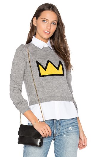 Alice + Olivia Nikia Layered Look Crown Sweater