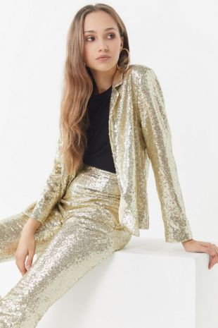 Urban Outfitters - Urban Outfitters Canada Gold Sequim Blazer