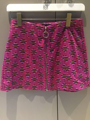 Zara Pink Geometric Print Mini Skirt