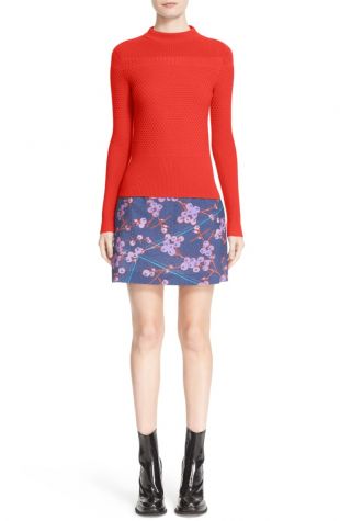 Floral Print A Line Miniskirt