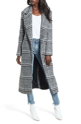 Lovers + Friends Sabra Longline Plaid Coat