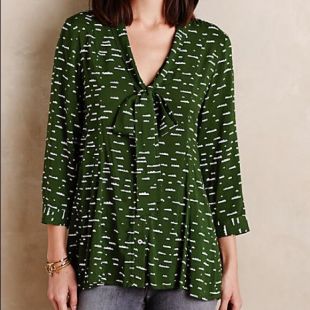 Maeve Tie-Neck Swing Blouse