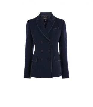 Blazer coutures contrastantes