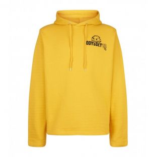 McQ   Alexander McQueen Monster Print Hoodie Yellow Mens Sweatshirts