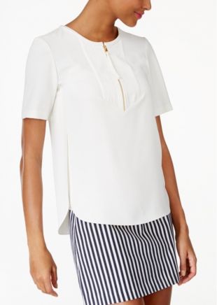 Side-Split Zip Up Top