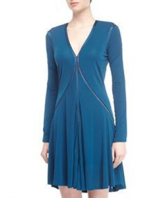 Marchesa Voyage | V-neck long sleeve dress
