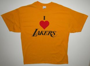 Gildan I Heart Los Angeles Lakers T Shirt