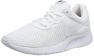 Nike Women's Tanjun Running Shoes White/White/Black 7.5 B(M) US