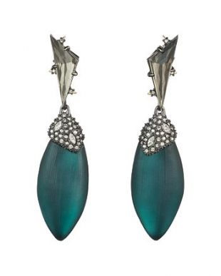 Crystal Cluster Ovoid Drop Earrings