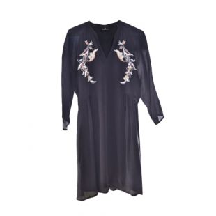 Robe mi longue à broderie