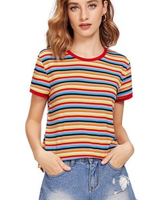 Max Stranger Things Striped Women's T-shirt Mad Max 