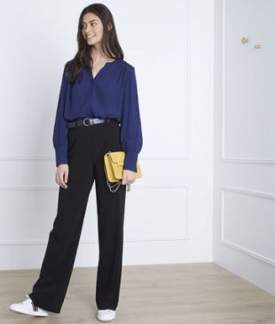 Blouse marine fluide