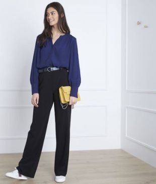 Blouse marine fluide